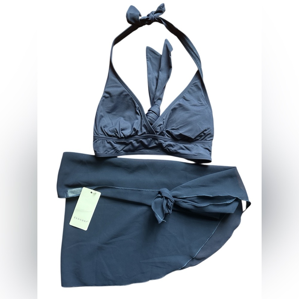 Anne Cole Bikini Halter Top S and Wrap Ekouaer O/S Two-Piece Swimsuit
